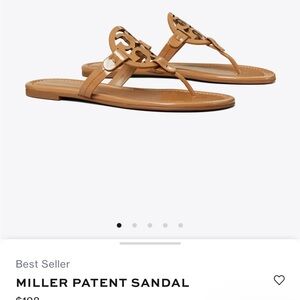 Tory Burch patent leather miller sandals